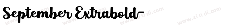 September Extrabold字体转换